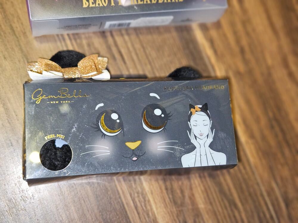 Gem Bella New York Cat Ears Plush Spa Headband